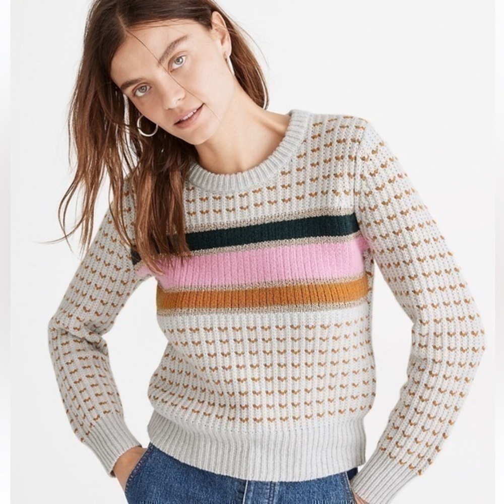 Madewell Multicolor Crew Neck Sweater